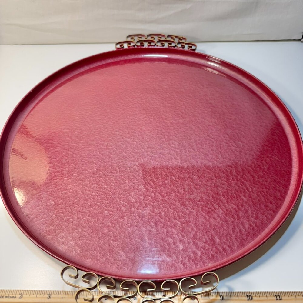 Kyes Red Enamel Serving Tray